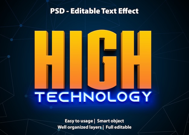 Effet De Texte Modifiable Haute Technologie