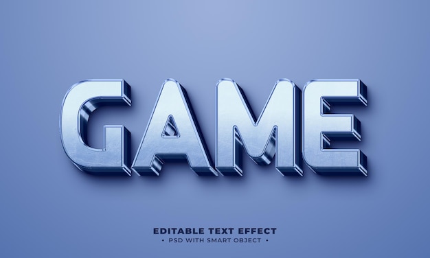 Effet de texte modifiable de jeu PSD 3D
