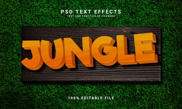 PSD effet de texte modifiable jungle 3d