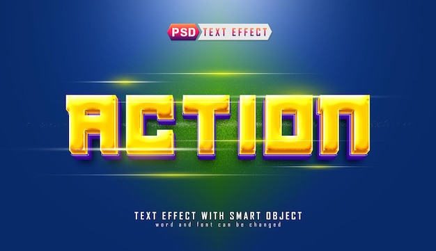 PSD effet de texte modifiable de luxe en verre d'action