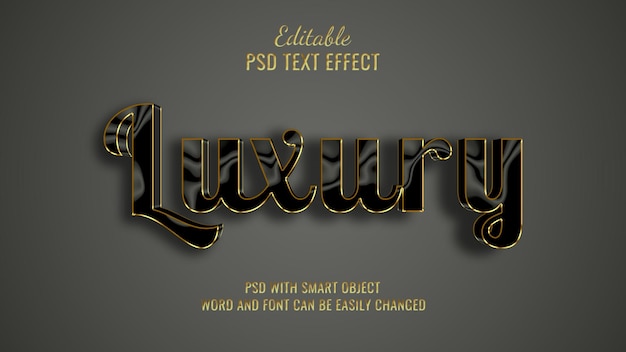 PSD effet de texte modifiable de luxe