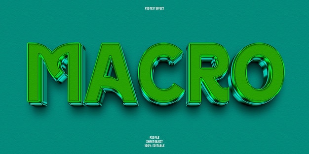 Effet de texte modifiable en macro 3D