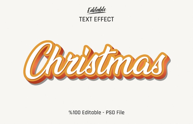 Effet De Texte Modifiable De Noël 3d