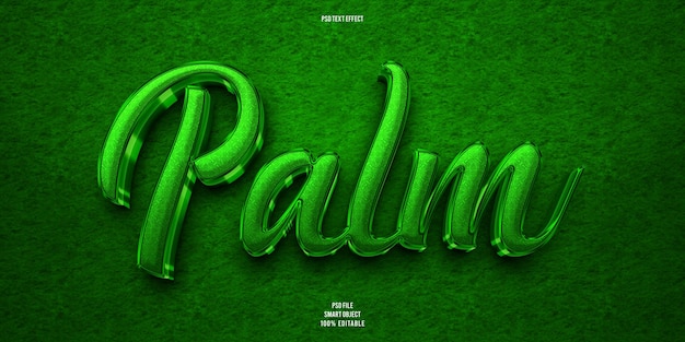 PSD effet de texte modifiable palm 3d