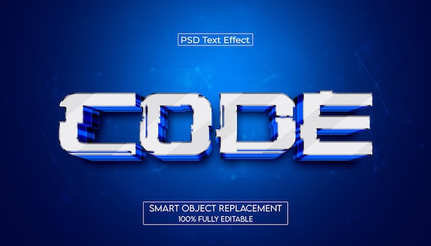 PSD effet de texte modifiable par code 3d