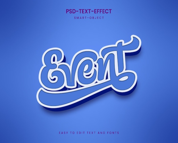 Effet de texte modifiable PDS 3d