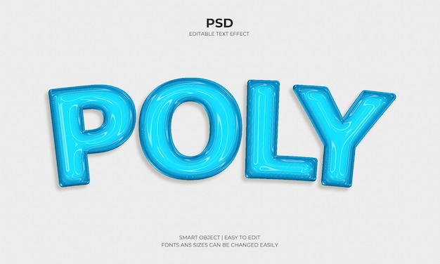 Effet De Texte Modifiable En Plastique Poly