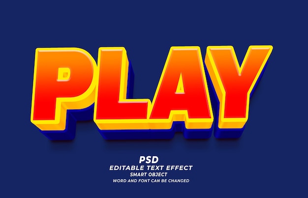 Effet de texte modifiable PSD 3D