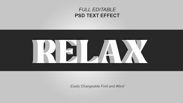 Effet De Texte Modifiable Psd Relax