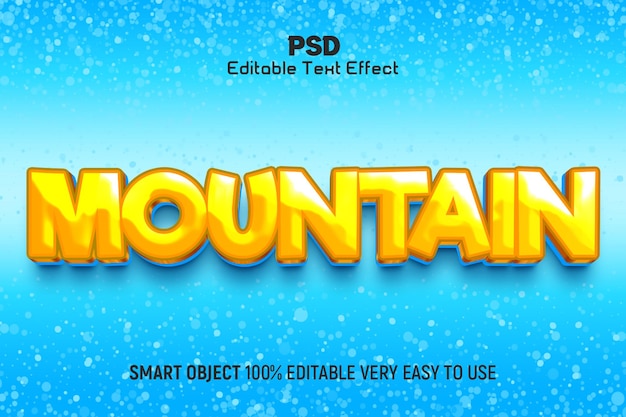 Effet De Texte Modifiable Psd De Style Montagne 3D