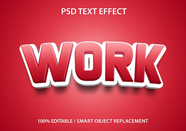 Effet De Texte Modifiable Red Work