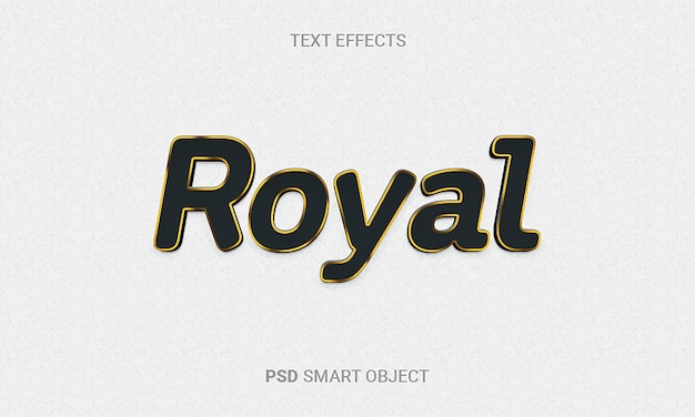PSD effet de texte modifiable royal psd