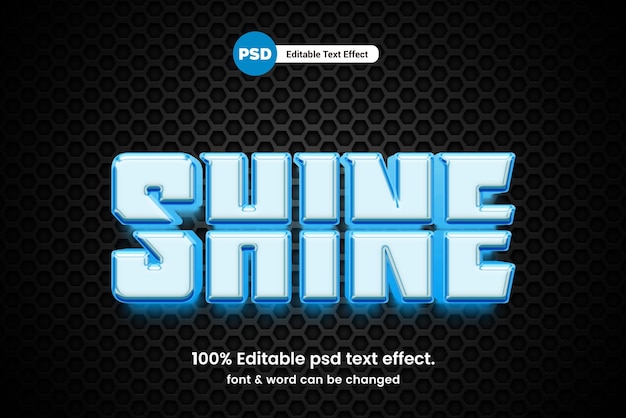 Effet de texte modifiable Shine