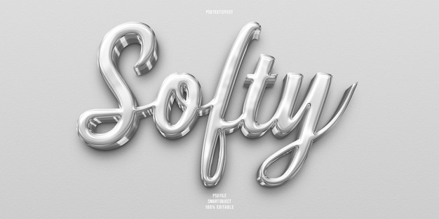 Effet de texte modifiable Softy 3D