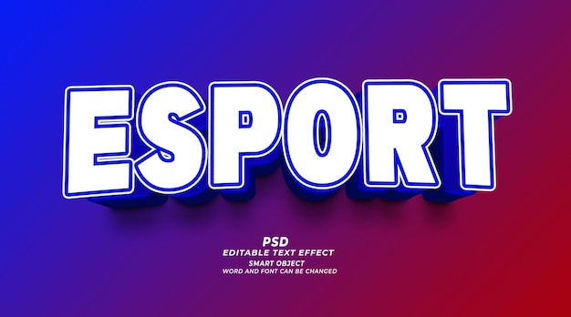 PSD effet de texte modifiable sport psd 3d