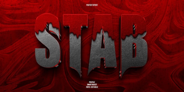 Effet de texte modifiable Stab 3d