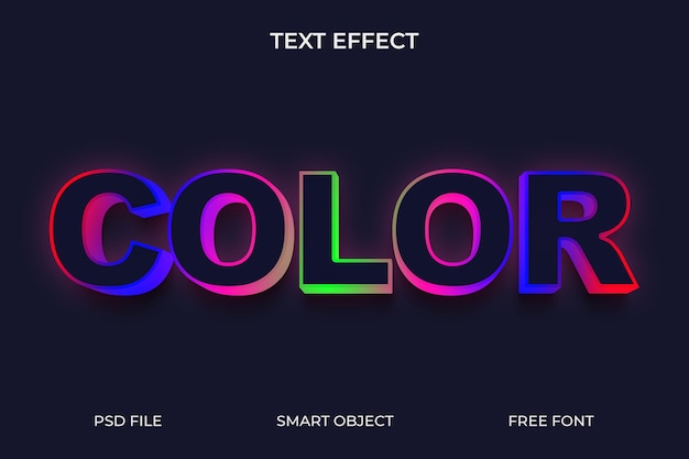 Effet de texte modifiable de style 3D