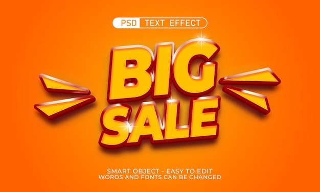 Effet De Texte Modifiable Style Big Sale 3d