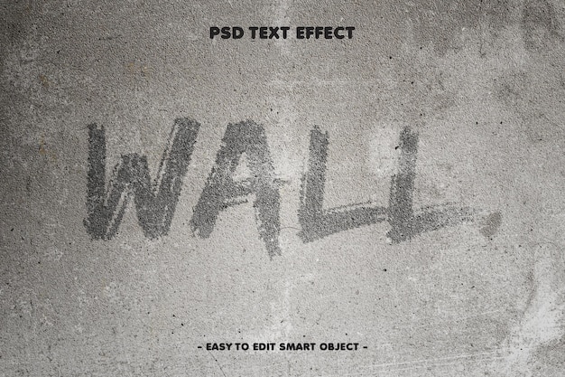 PSD effet de texte modifiable de texture de mur