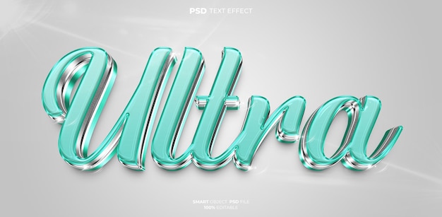 PSD effet de texte modifiable ultra 3d