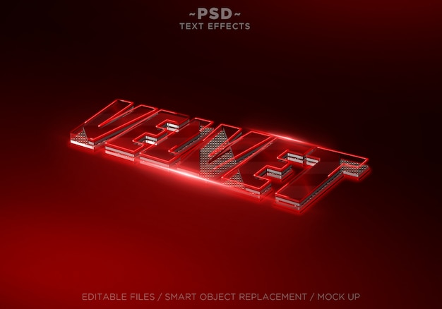 Effet de texte modifiable en velours 3D