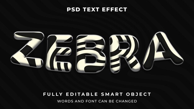 Effet De Texte Modifiable Zebra