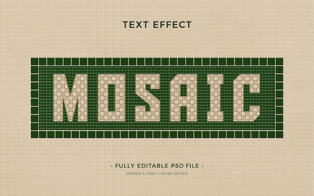 PSD effet de texte en mosaïque