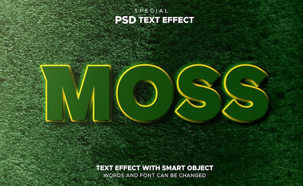 PSD effet de texte de mousse modifiable