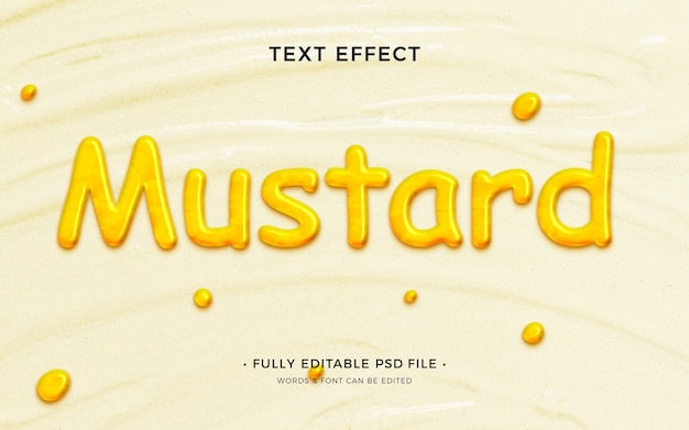 PSD effet de texte moutarde