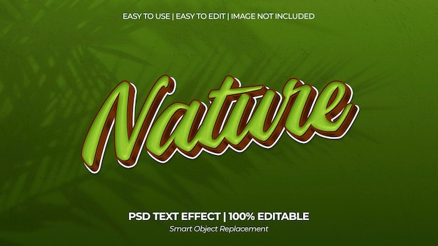 PSD effet de texte nature 3d