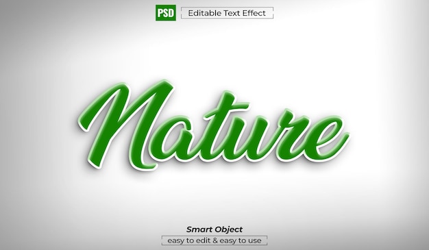 PSD effet de texte de nature 3d