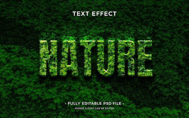 PSD effet de texte nature