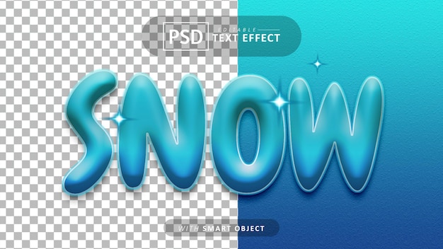 Effet De Texte De Neige Modifiable