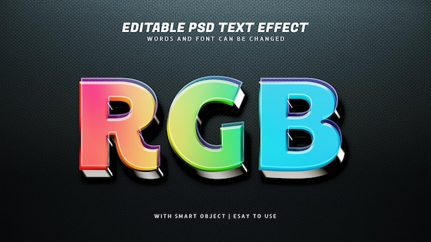 Effet de texte néon coloré modifiable