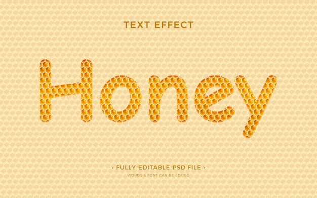 PSD effet de texte en nid d'abeille