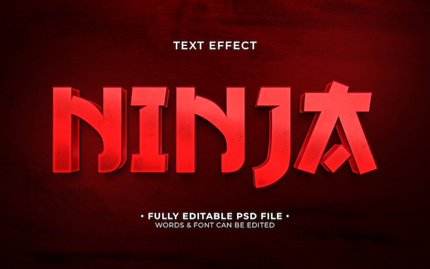 PSD effet de texte ninja