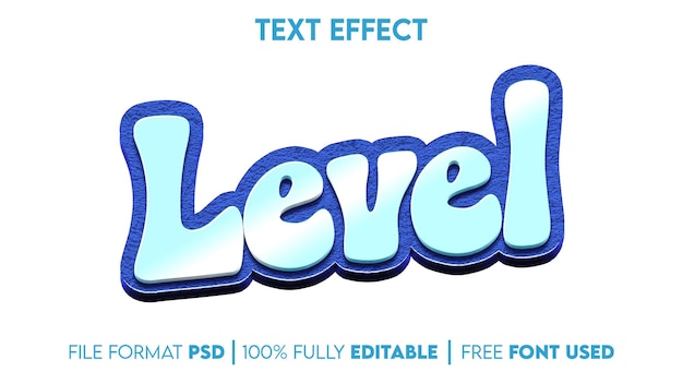 effet de texte de niveau