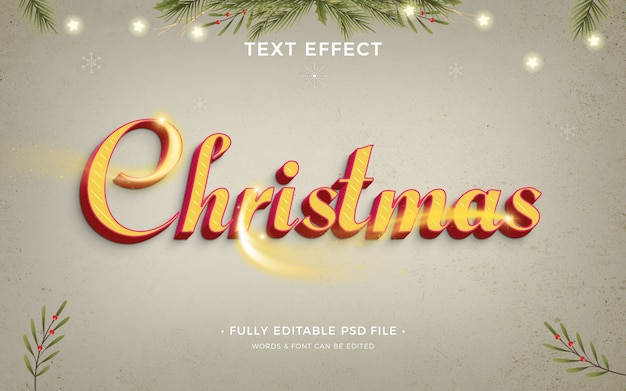 Effet de texte de Noël