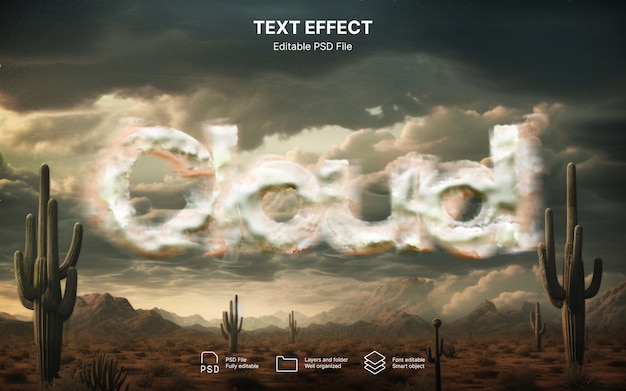 Effet de texte de nuages