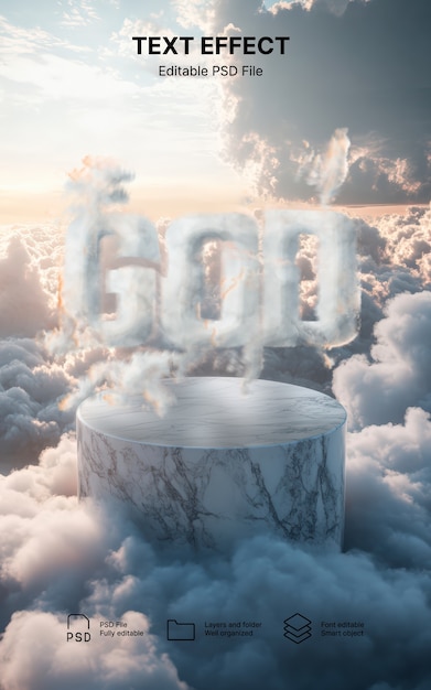Effet de texte de nuages