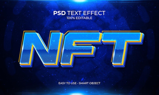 Effet De Texte Numérique Nft 3d