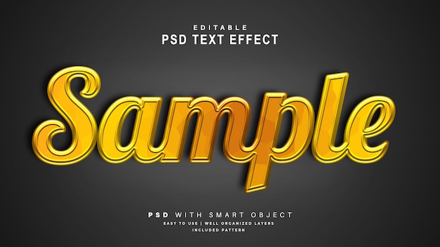 Effet de texte. objet intelligent de texte modifiable