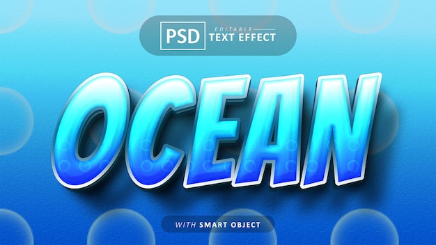 Effet de texte océan modifiable