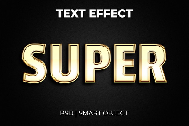 Effet de texte or modifiable super vente sur fond noir