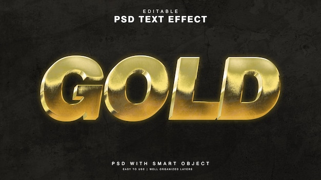 PSD effet texte or