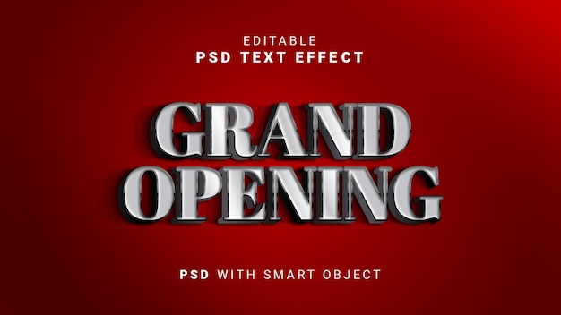 PSD effet de texte d'ouverture