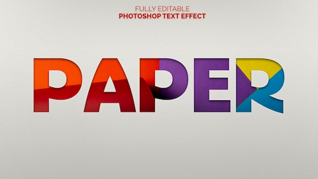 Effet De Texte De Papier Coupé Psd