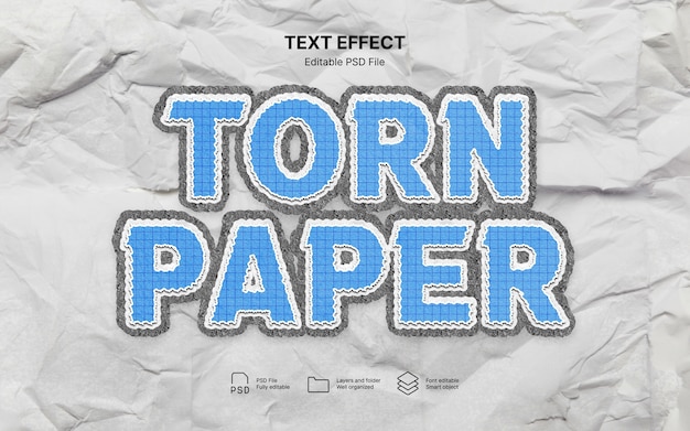 Effet De Texte En Papier Déchiré