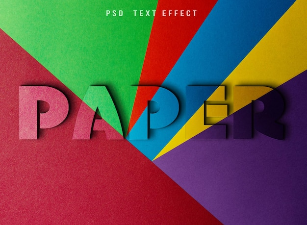Effet de texte de papier de luxe Psd