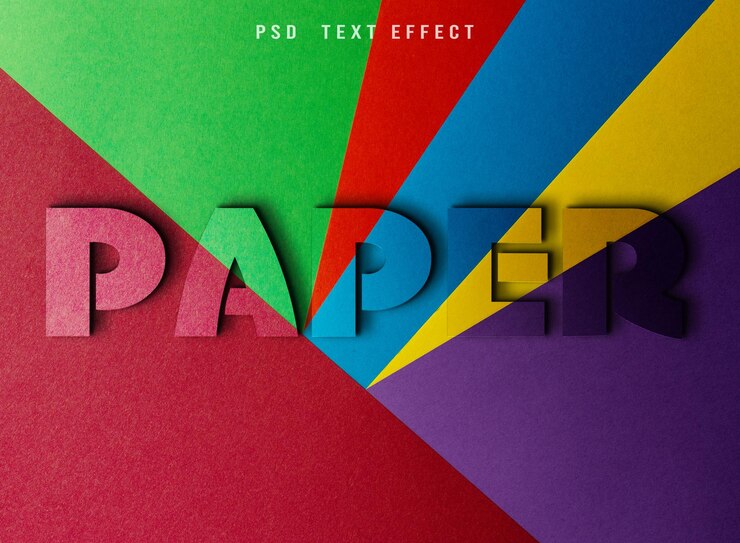 PSD effet de texte de papier de luxe psd